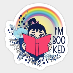 Book Lover Nerd Girl | I Am Booked Sticker